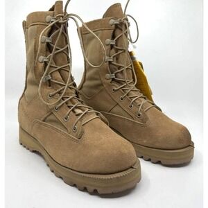 Belleville Mens Military Combat‎ Boots Beige Leather 790A Waterproof 5.5 W New